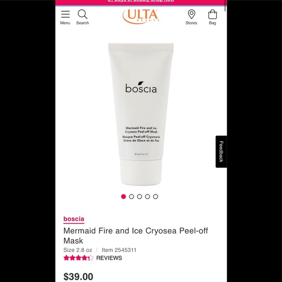 Boscia NEW Cryosea Mermaid Fire and Ice Peel off Mask EXP 4/27/24 - Picture 7 of 7